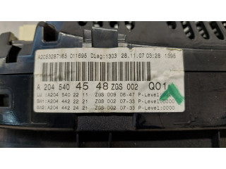 Přístrojová deska  Mercedes-Benz C W204 2008 A2045402211, A2044422221  