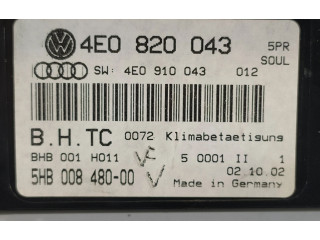 Блок управления климат-контролем 4E0820043, 4E0910043   Audi A8 S8 D2 4D