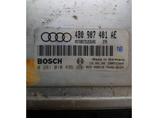 Блок управления двигателя 4B0907401AE, 0281010496   Audi A6 S6 C5 4B