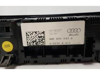 Блок управления климат-контролем 4H0820043   Audi A8 S8 D4 4H