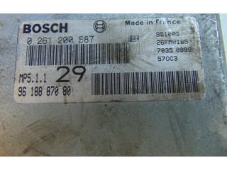 Блок управления двигателя 9618887080, 0261200687   Peugeot 605