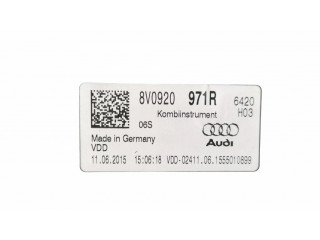 Панель приборов 8V0920971R   Audi A3 S3 8V       