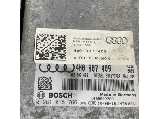 Блок управления двигателя 4H0907409, 0281015766   Audi A8 S8 D4 4H