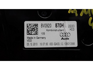 Панель приборов 8V0920870H   Audi A3 S3 8V       