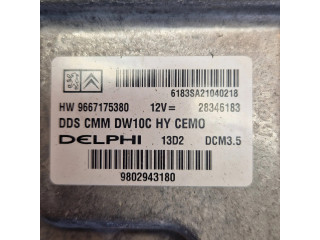 Блок управления двигателя 9802943180, 9667175380   Citroen DS5