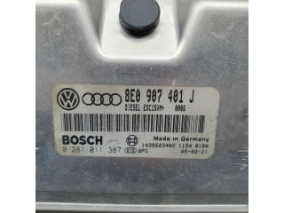 Блок управления двигателя 8E0907401J, 0281011387   Audi A6 S6 C5 4B