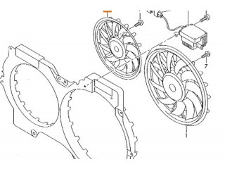 Вентилятор радиатора     8E0959455N, 8E0121205T    Audi A4 Allroad 2.5