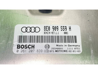 Блок управления двигателя 8E0909559H, 0261207839   Audi A4 S4 B6 8E 8H