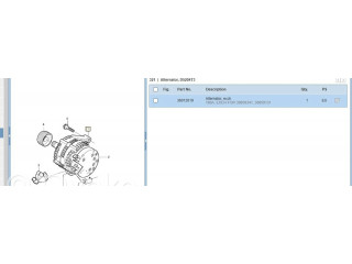Генератор 30659131, 36012619   Volvo S80 2.0     