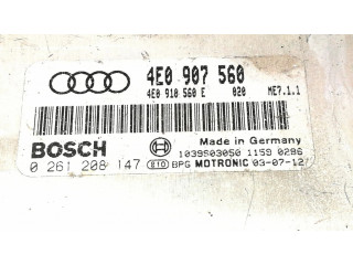 Блок управления двигателя 4E0907560, 4E0910560E   Audi A8 S8 D3 4E