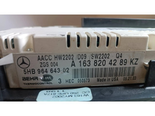 Блок управления климат-контролем A1638204289, 5HB96464302   Mercedes-Benz ML W163