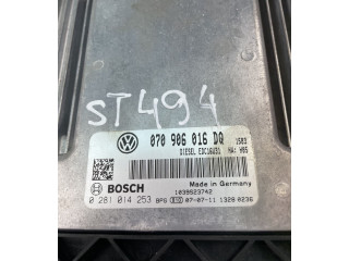 Řídící jednotka 070906016DQ, 0281014253   Volkswagen Transporter - Caravelle T5 2007