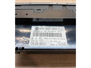 Блок управления климат-контролем 4E0820043D, 4E0910043B   Audi A8 S8 D3 4E