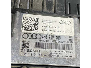 Блок управления двигателя 4H0907409, 0281015766   Audi A8 S8 D4 4H