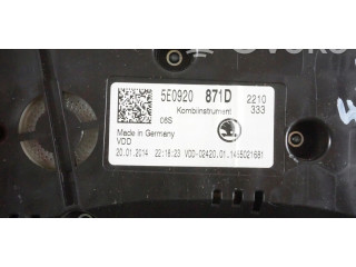 Přístrojová deska  Skoda Octavia Mk3 (5E) 2016 5E0920871D  