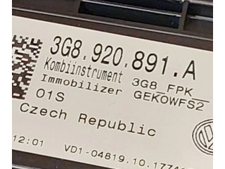 Přístrojová deska  Volkswagen Arteon 2017 3G8920891A, 3G8.920.891.A  
