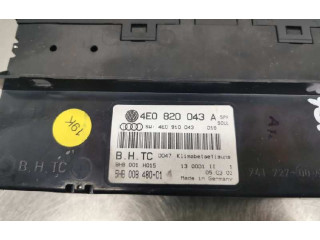 Модуль блока управления кондиционером 4E0820043A, 5HB008480   Audi A8 S8 D3 4E