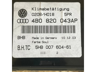 Блок управления климат-контролем 4B0820043AP, 5HB00760461   Audi A6 S6 C5 4B