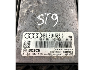 Блок управления двигателем Блок управления 4E0910552G   Audi A8 S8 D3 4E
