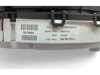 Přístrojová deska  Volvo V60 2012 31343322AA  