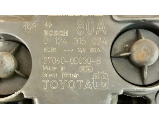 Генератор 270600D030B, 0124315024   Toyota Avensis T220 1.8     