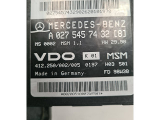 Řídící jednotka A0275457432, 412250002005   Mercedes-Benz A W168 1998