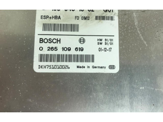 Řídící jednotka 0265109619, 0265109619   Mercedes-Benz A W168 