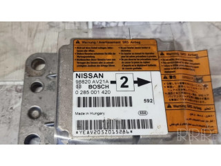 Блок подушек безопасности 98820AV21A, 0285001420   Nissan Primera