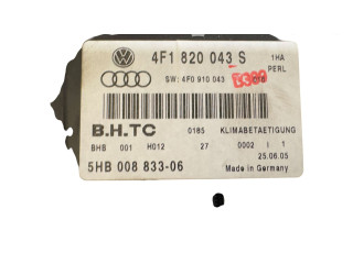 Блок управления климат-контролем 4F1820043S, 5HB00883306   Audi A6 S6 C6 4F