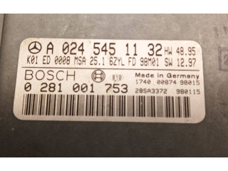 Řídící jednotka A0245451132, 0281001753   Mercedes-Benz E W210 1999