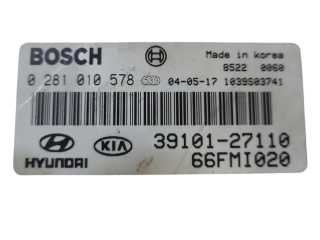 Řídící jednotka 3910127110, 0281010578   Hyundai Trajet 2005