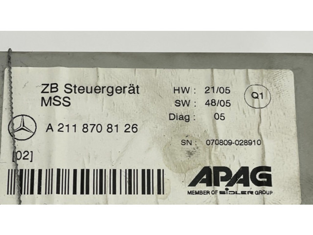 Блок управления A2118708126   Mercedes-Benz E W211