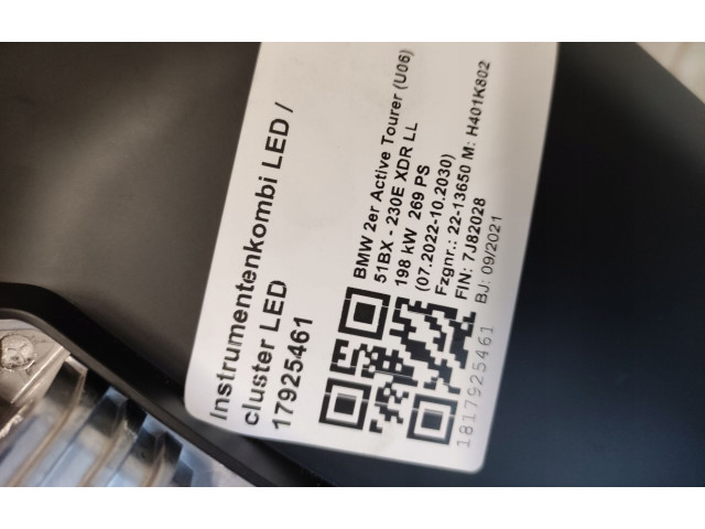Přístrojová deska  BMW X1 U11 2022 5A3AEF8  