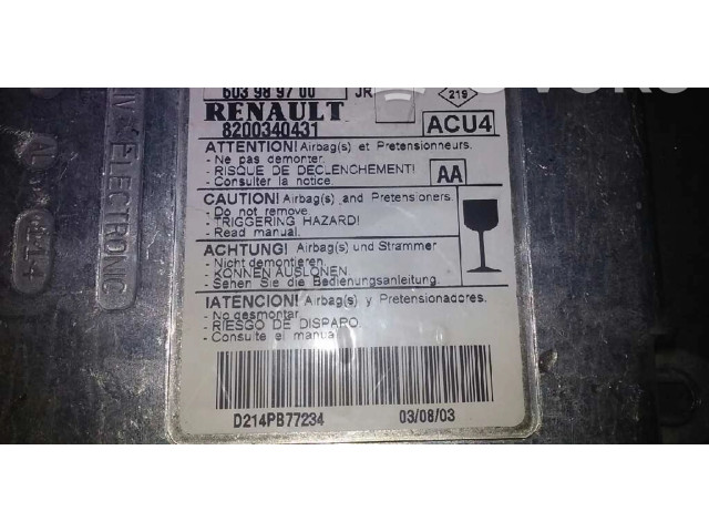 Блок подушек безопасности 603989700   Renault Scenic RX