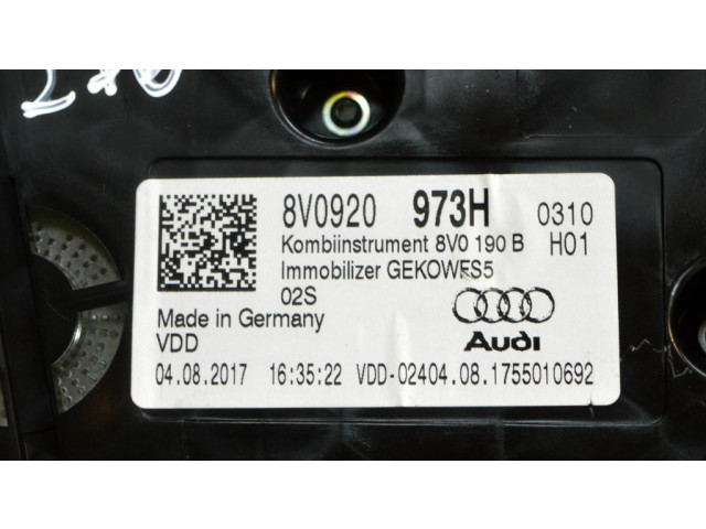 Панель приборов 8V0920973H   Audi A3 S3 8V       