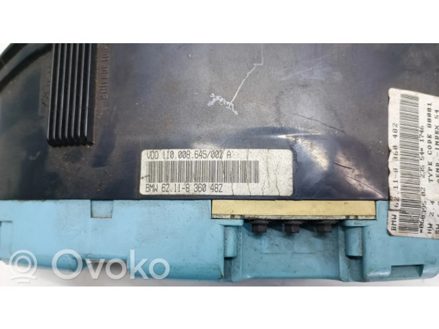 Přístrojová deska  BMW 3 E36 1996 110008645002A, 62118360482  