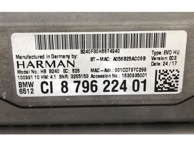 Радио/ проигрыватель CD/DVD / навигация    8796224NBTEVOHU   BMW 3 GT F34