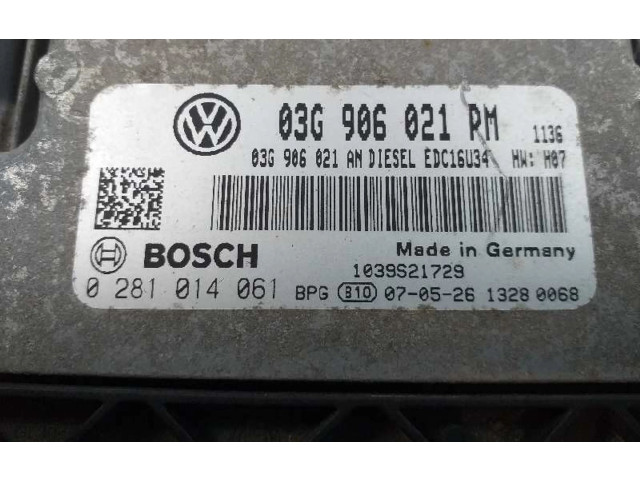 Řídící jednotka 03G906021PM, 0281014061   Volkswagen Golf SportWagen 2007