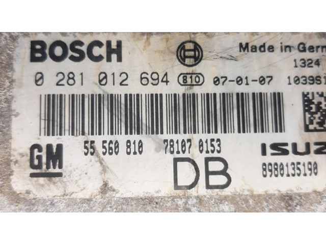 Řídící jednotka 0281012694, 55560810   Opel Astra H 2007