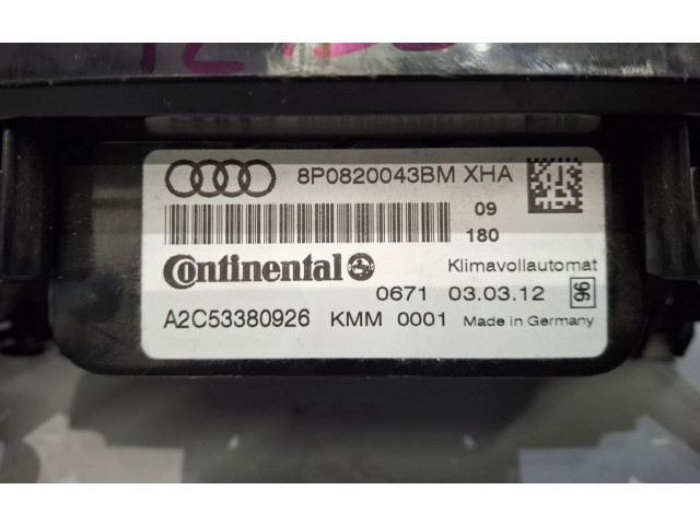 Блок управления климат-контролем 8P0820043BM   Audi A3 S3 A3 Sportback 8P