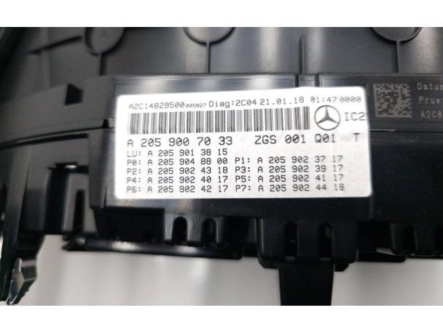 Přístrojová deska  Mercedes-Benz C W205 2018 A2059024318, A2059007033  