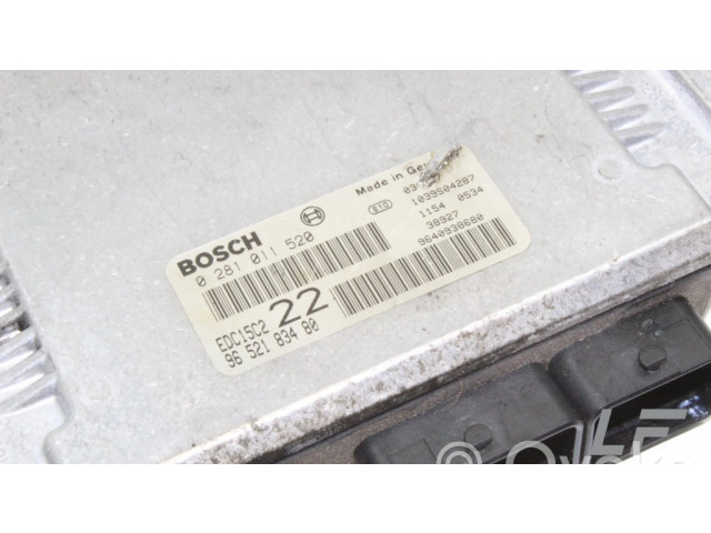 Řídící jednotka 0281011520, 9652183480   Peugeot 407 2007