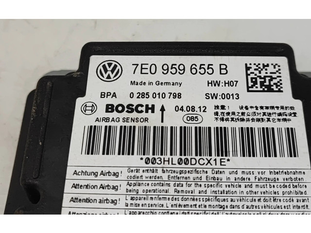 Блок подушек безопасности 7E0959655B, 0285010798   Volkswagen Transporter - Caravelle T5