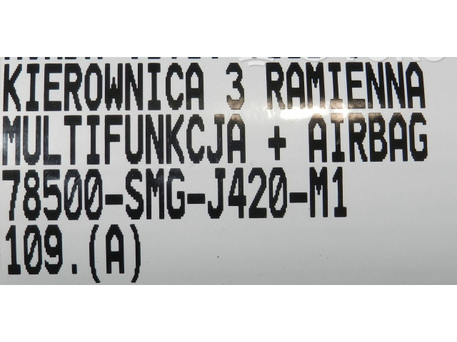 Vstřikovač 78500SMGJ420M1   Honda Civic    N22A2 