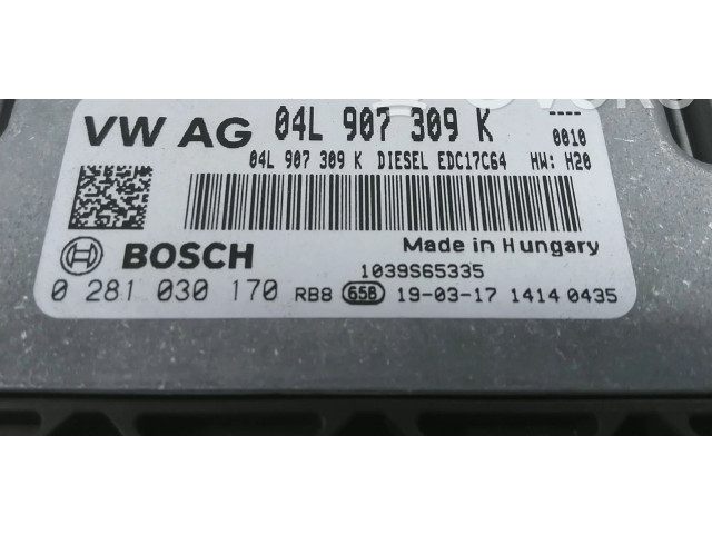Блок управления двигателя 04L907309K, 0281030170   Volkswagen Caddy