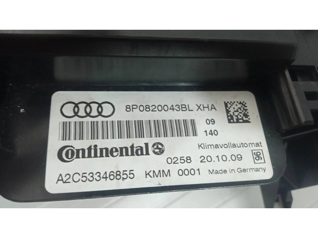 Блок управления климат-контролем 8P0820043BL   Audi A3 S3 8L