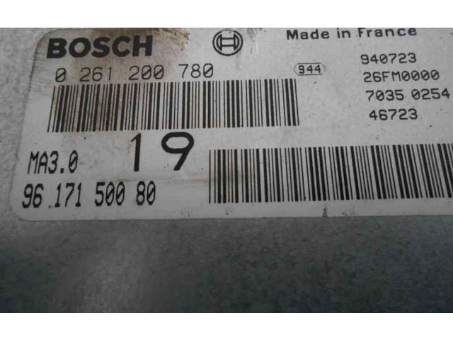 Řídící jednotka 9617150080, 0261200780   Peugeot 106 1994