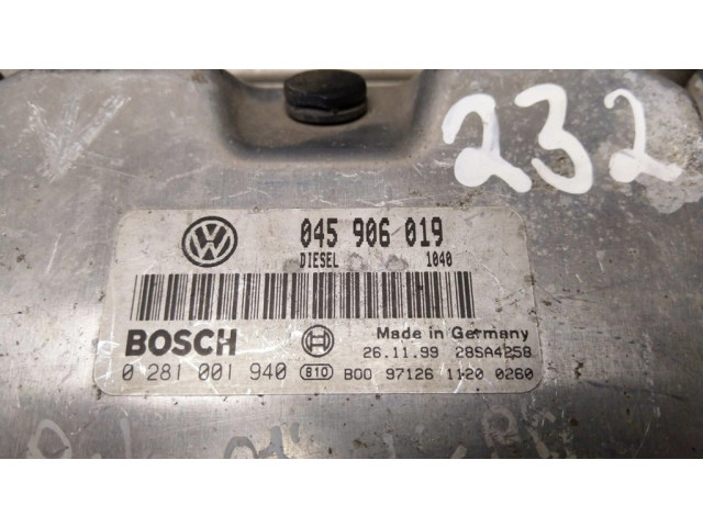 Řídící jednotka 045906019, 0281001940   Volkswagen Polo III 6N 6N2 6NF 2001