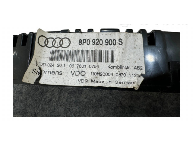 Панель приборов 8P0920900S   Audi A3 S3 8P       