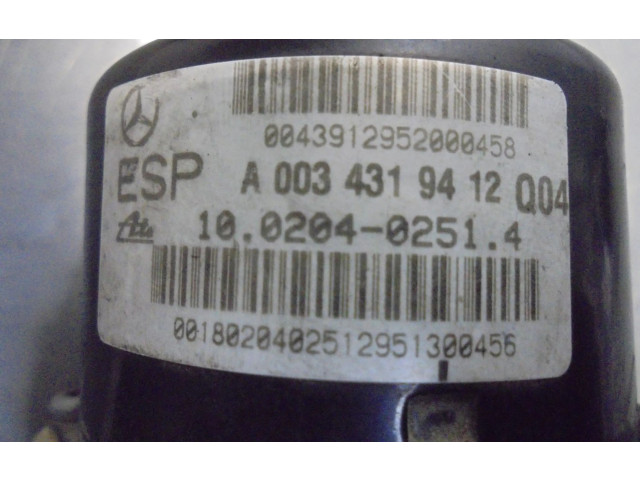 Блок АБС A0034319412   Mercedes-Benz  C W203  2000 - 2007 года
